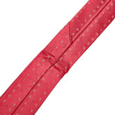 セリーヌ トリオンフ ロゴ ネクタイ レッド ベージュ シルク メンズ CELINE 【中古】